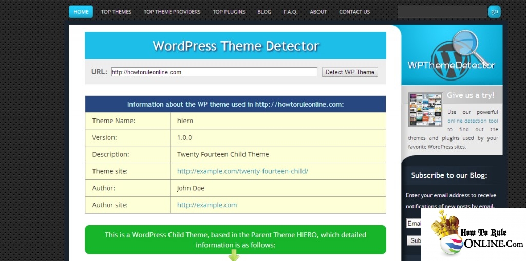 what wordpress theme is that, How to find the wordpress theme or plug-in name of a competitor website or blog